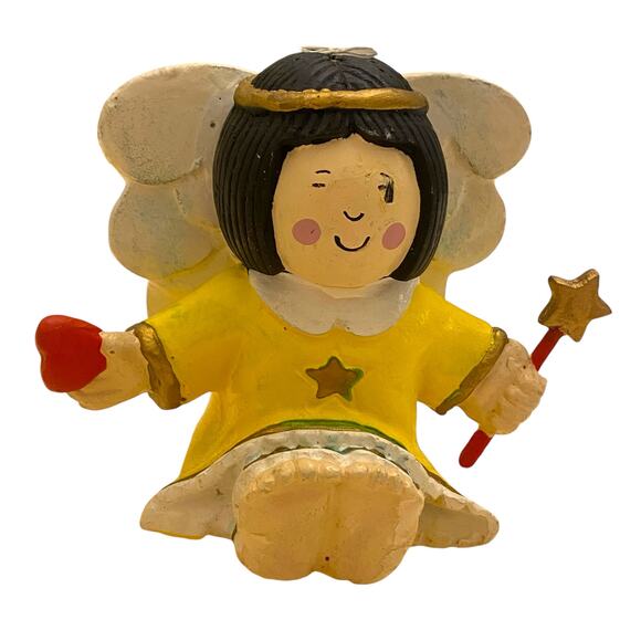 Vintage Hand Painted Little Girl Angels (Set of 3) 4" Tall Christmas Ornaments - Picture 15 of 15